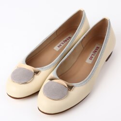 OUTLET】BARCLAY（バークレー）台形バックルローヒールパンプス
