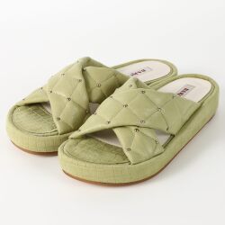 OUTLET】BARCLAY 厚底フラットサンダル ライトベージュ｜BARCLAY
