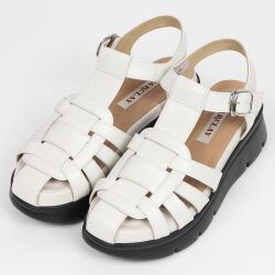 〈極美品〉BARCLAY バークレー【24cm】厚底 グルカサンダル 白 BARCLAY/バークレー 厚底 グルカサンダル（日本製） 通販 - ディノス