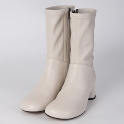 OUTLET】BARCLAY（バークレー）ストレッチショートブーツ アイボリー