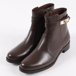 ブーティ オックスフォード ショートブーツ レディース 黒 7cm