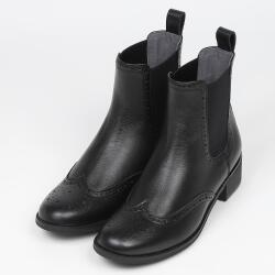 KISCO（キスコ）ウィングチップサイドゴアブーツ ブラック｜BARCLAY