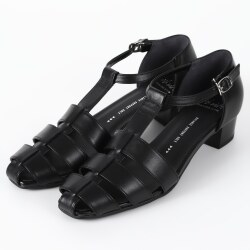 サイドオープンバルキーサンダル BARCLAY（バークレー）サイドオープングルカサンダル ブラック
