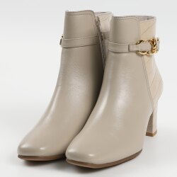 BARCLAY ベージュ ジッパー付きブーティ OUTLET】BARCLAY（バークレー）外ジップショートブーツ ライト