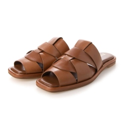★美品★ KISCO 本革 キルトフットベットサンダル キスコ KISCO キルトフットベットサンダル （ブラック） -靴