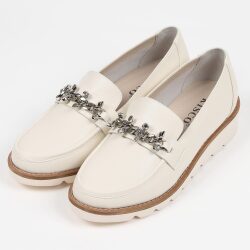 KISCO（キスコ）チェーンビットローファー ライトベージュ｜BARCLAY