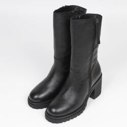 BARCLAY（バークレー）シンプル厚底ブーツ ブラック｜BARCLAY