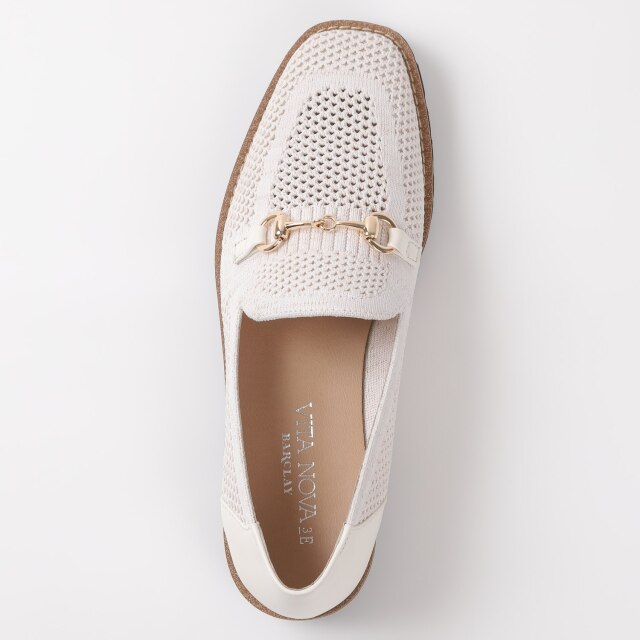 OUTLET】VITA NOVA（ヴィタノヴァ）ニット生地モカビットローファー