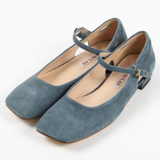 OUTLET】BARCLAY（バークレー）ワイドスクエアストラップパンプス