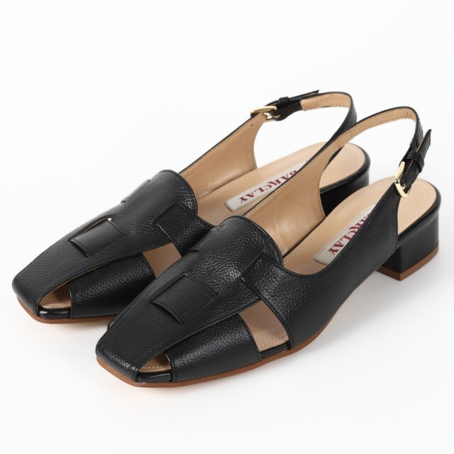 purpred パープレッド バックルサンダル ブラック 25 アカネウツノミヤ purpred パープレッド バックルサンダル ブラック 25 アカネ