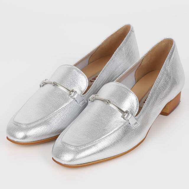 BARCLAY（バークレー）細ビットローファー　シルバー