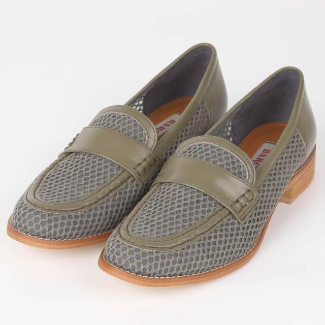 【OUTLET】BARCLAY（バークレー）メッシュ生地ローファー　カーキファブリック