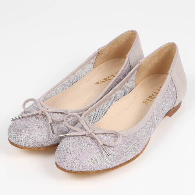【OUTLET】BARCLAY（バークレー）チュールレースバレエシューズ　ピンクファブリック