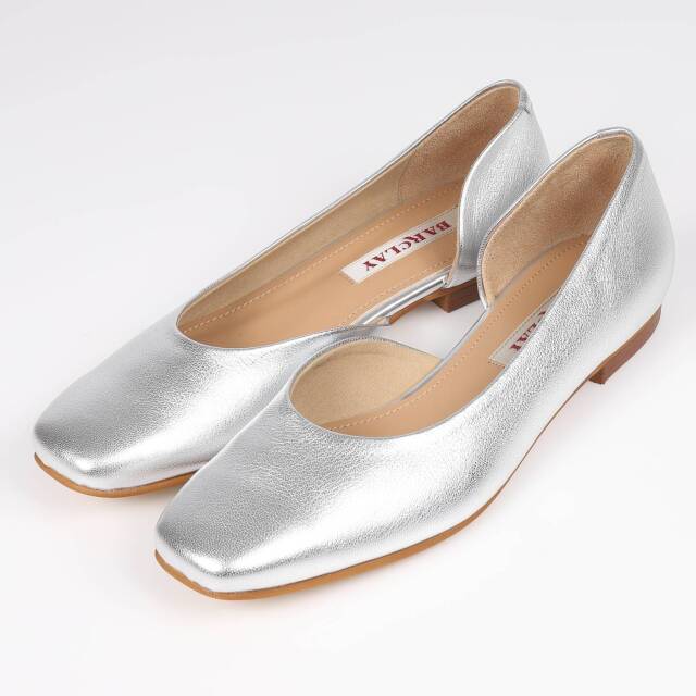 【OUTLET】BARCLAY（バークレー）サイドオープンシンプルパンプス　シルバー