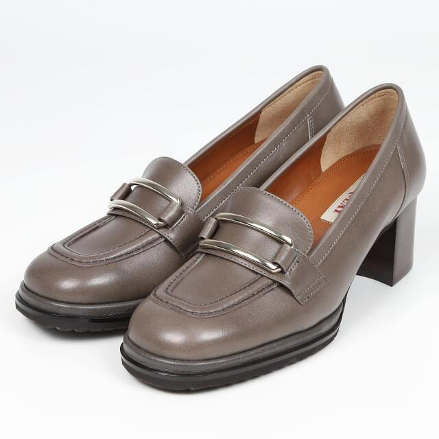 【OUTLET】BARCLAY（バークレー）ストーム美錠デザインパンプス　ダークグレー