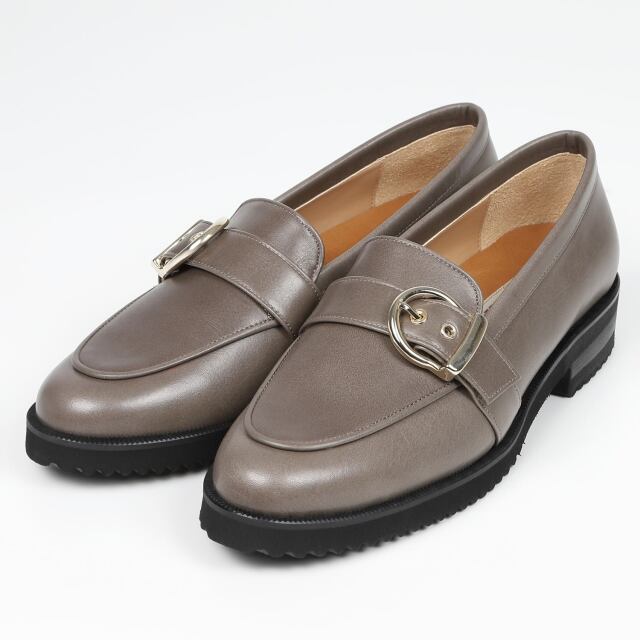 【OUTLET】BARCLAY（バークレー）タンクソールバックルローファー　ダークグレー