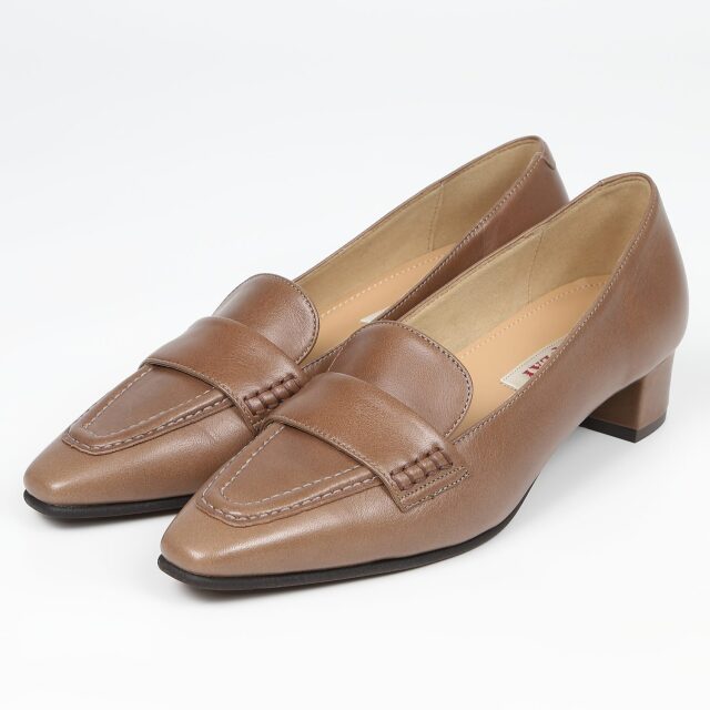 【OUTLET】BARCLAY（バークレー）3.5cmヒールローファー　ダークオーク