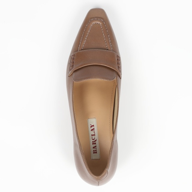 BARCLAY（バークレー）3.5cmヒールローファー ダークオーク｜BARCLAY