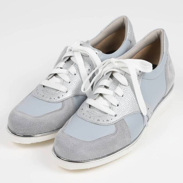 【OUTLET】BARCLAY（バークレー）シルバーピーススニーカー　ブルーグレー