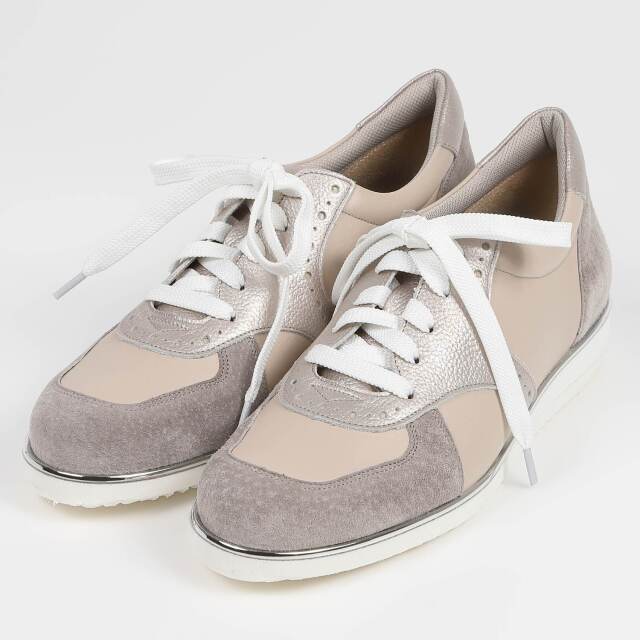 BARCLAY（バークレー）シルバーピーススニーカー　ピンクベージュ