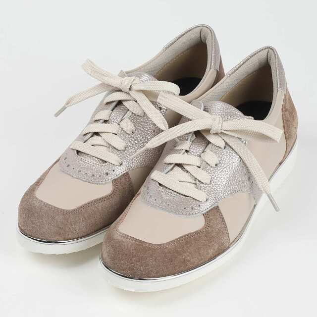 BARCLAY（バークレー）シルバーピーススニーカー　ピンクベージュ2