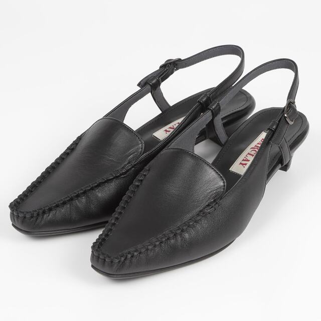 【SALE】BARCLAY（バークレー）モカシンバックバンドシューズ　ブラック