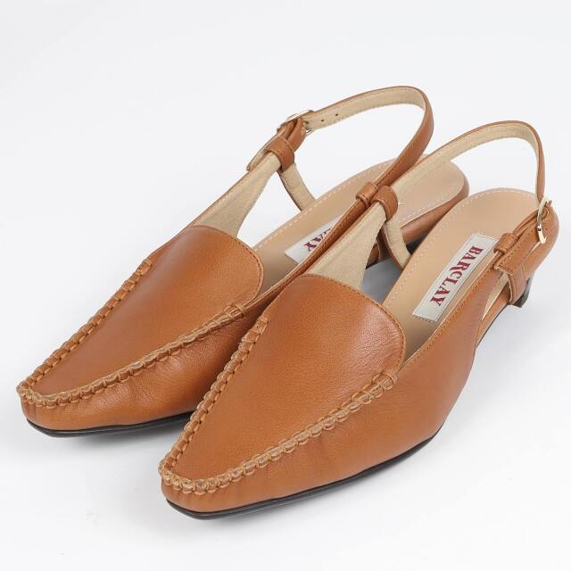 BARCLAY（バークレー）モカシンバックバンドシューズ　キャメル
