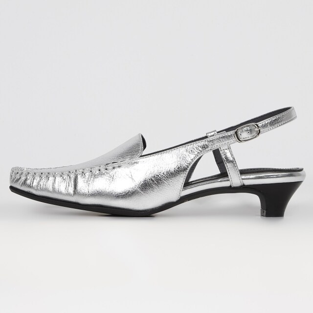 BARCLAY（バークレー）モカシンバックバンドシューズ シルバー