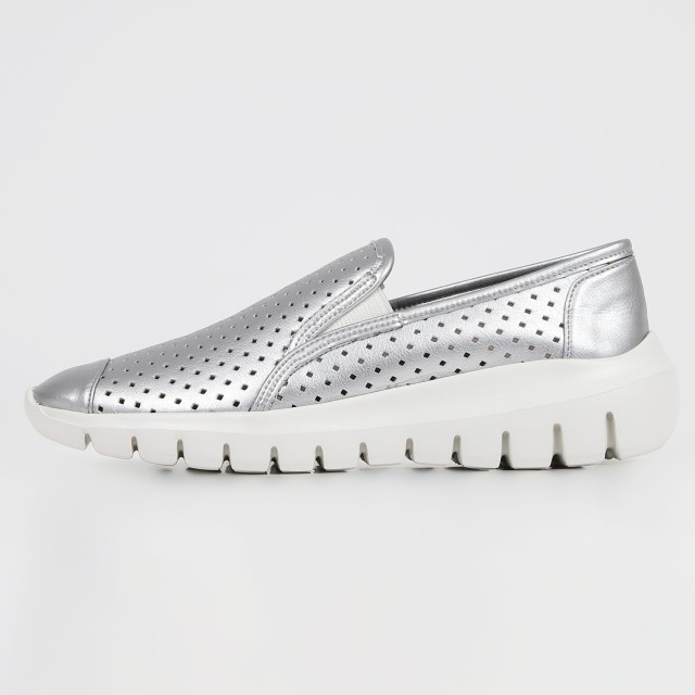 BARCLAY（バークレー）パイロンソールパンチングスリッポン シルバー