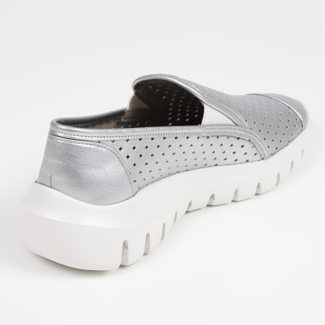 BARCLAY（バークレー）パイロンソールパンチングスリッポン シルバー