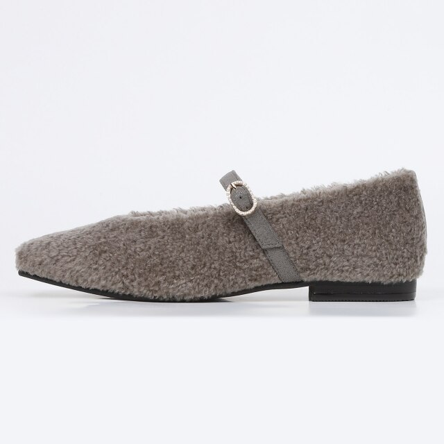 メリー BARCLAY（バークレー）メリージェーンボアパンプス グレージュ