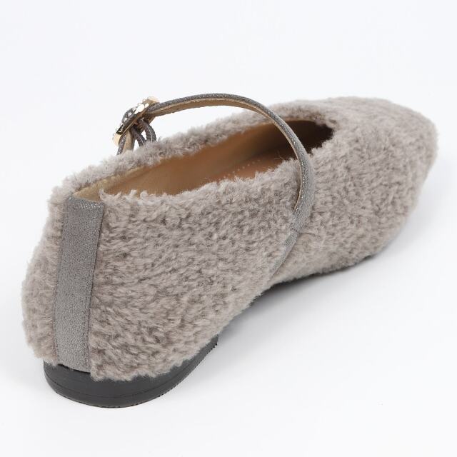 BARCLAY（バークレー）メリージェーンボアパンプス グレージュ