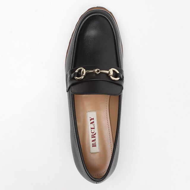 BARCLAY（バークレー）ビット厚底ローファー ブラック｜BARCLAY