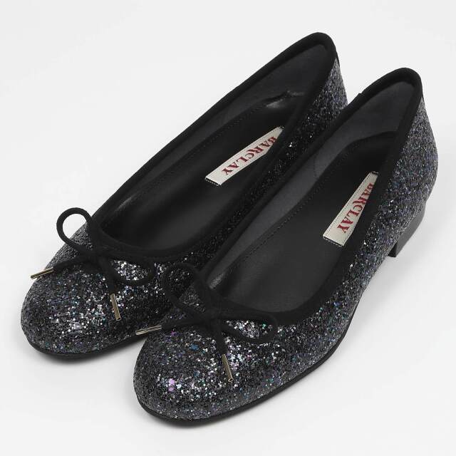 BARCLAY（バークレー）ラウンドトゥバレエシューズ　ブラック