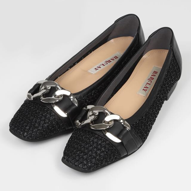 BARCLAY（バークレー）チェーンビットカジュアルシューズ　ブラック