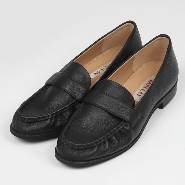 BARCLAY（バークレー）　ソフトレザーローファ―　ブラック