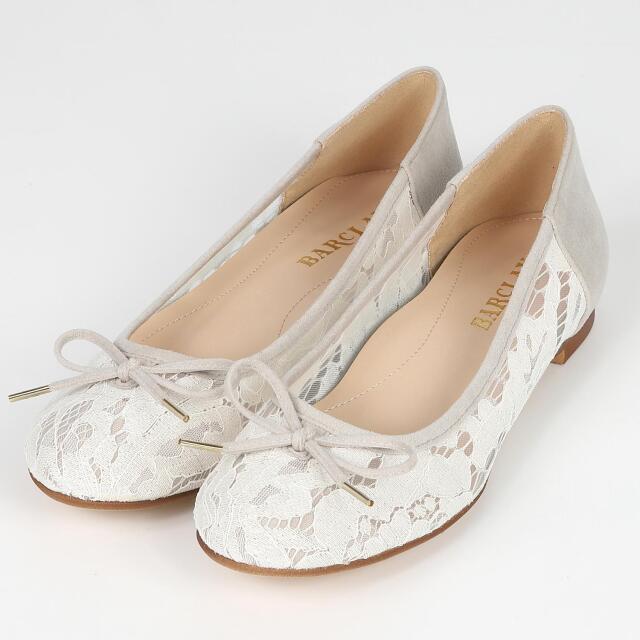 BARCLAY（バークレー）チュールレースバレエシューズ　アイボリー