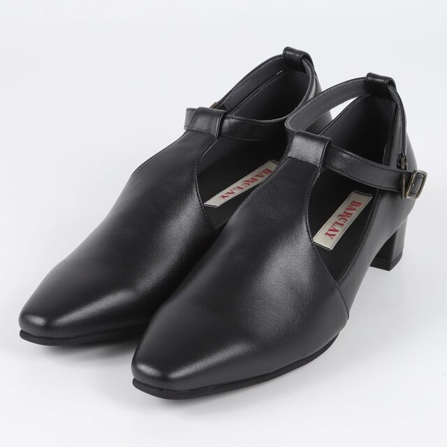 BARCLAY（バークレー）3.5cmヒールTストラップパンプス　ブラック