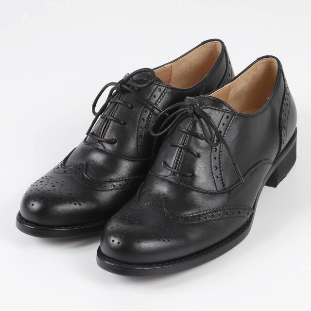 BARCLAY（バークレー）定番ウィングチップレースアップシューズ　ブラック