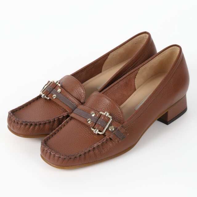 【OUTLET】BARCLAY（バークレー）定番モカシンパンプス　ブラウン