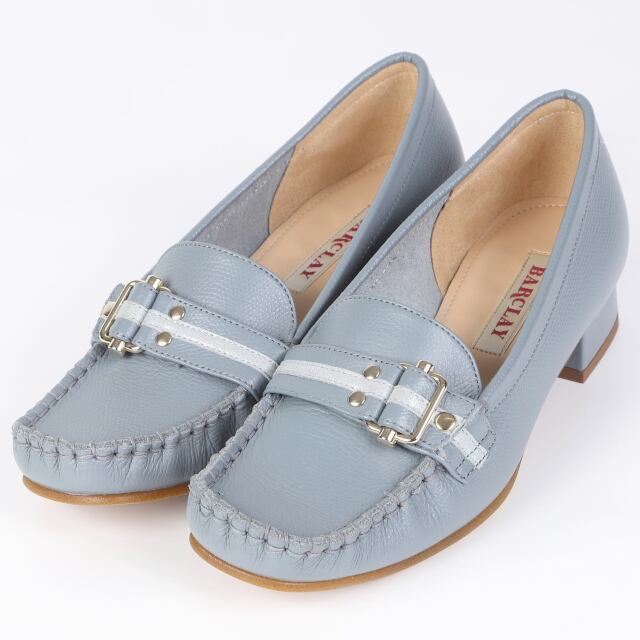 【OUTLET】BARCLAY（バークレー）定番モカシンパンプス　ブルー