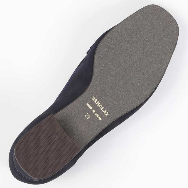 BARCLAY（バークレー）定番モカシンパンプス ネイビーヌバック