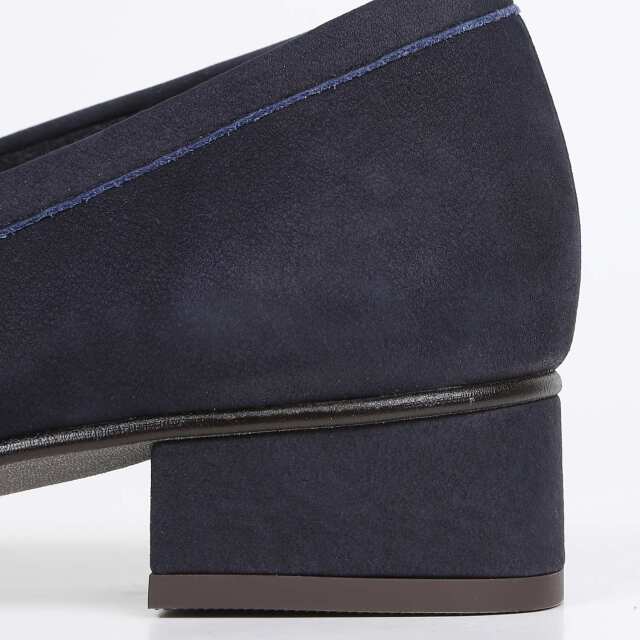 BARCLAY（バークレー）定番モカシンパンプス ネイビーヌバック