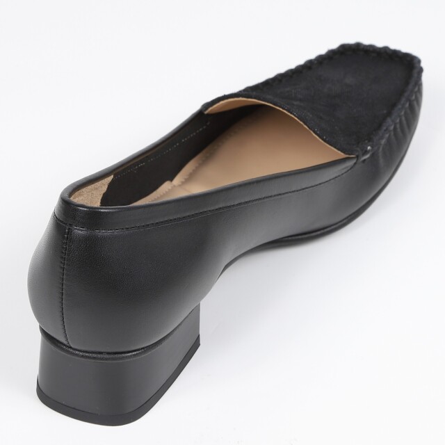 BARCLAY（バークレー）シンプルモカシンパンプス ブラック｜BARCLAY