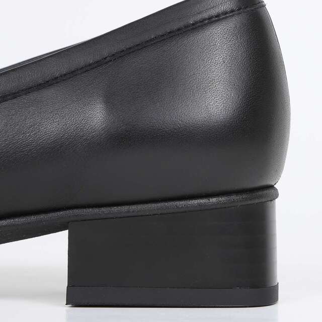 BARCLAY（バークレー）シンプルモカシンパンプス ブラック｜BARCLAY