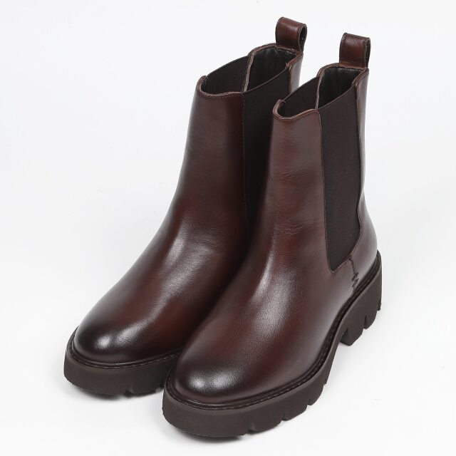 【SALE】BARCLAY（バークレー）厚底サイドゴアブーツ　ダークブラウン