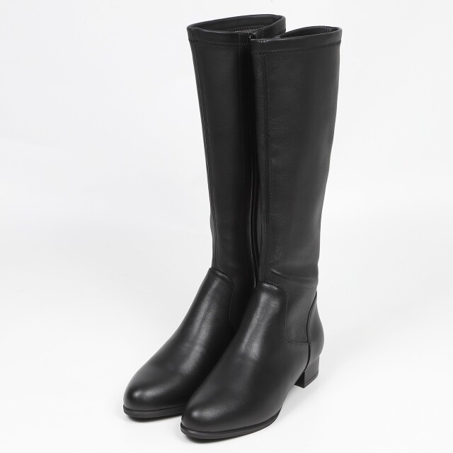 【SALE】BARCLAY（バークレー）ストレッチロングブーツ　ブラック