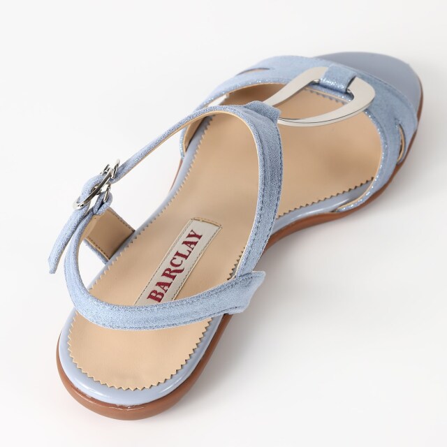 OUTLET】BARCLAY（バークレー）フラットサンダル ライトブルー