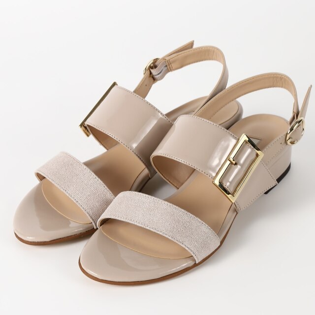【OUTLET】BARCLAY（バークレー）カジュアルサンダル　ピンクベージュエナメル