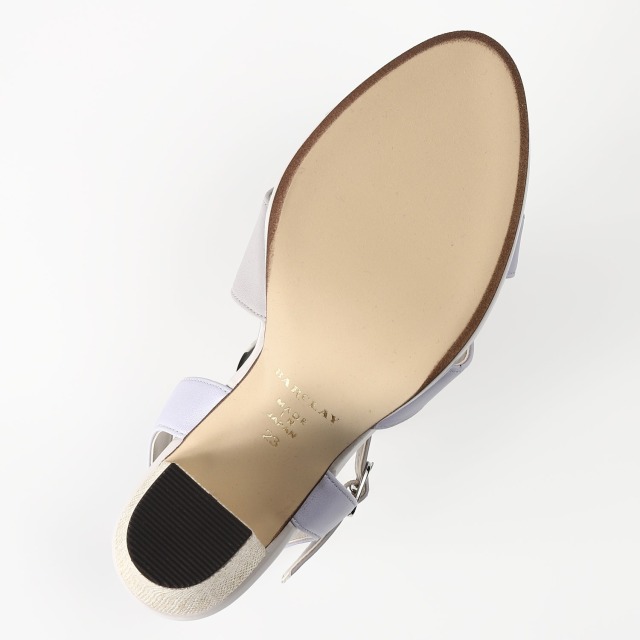 【艶めくDGロゴが上品】D&G パテントレザー ミュール ホワイトのウィメンズ Silk nappa leather slingbacks with DG